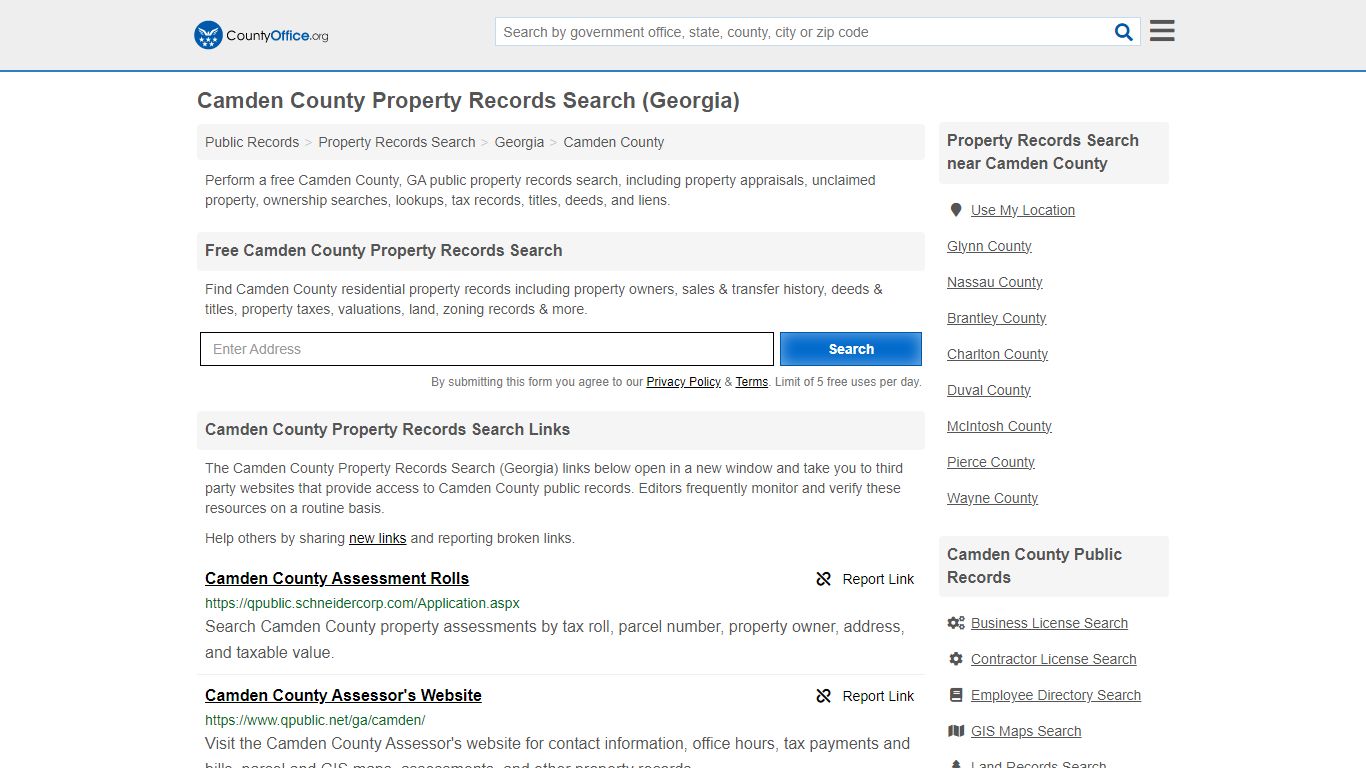Camden County Property Records Search (Georgia) - County Office